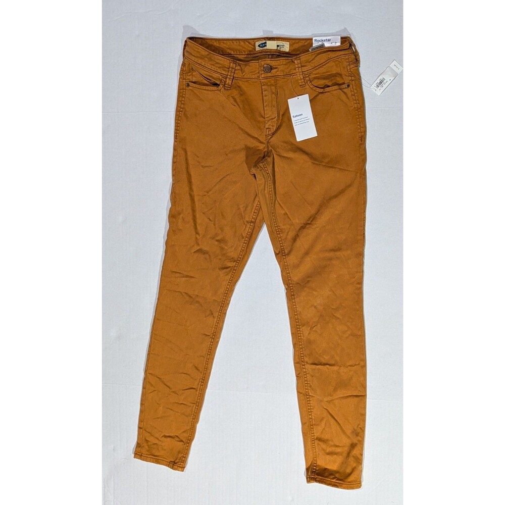 New Women's Old Navy Super Skinny Mid-Rise Peach Colored Jeans Size 6